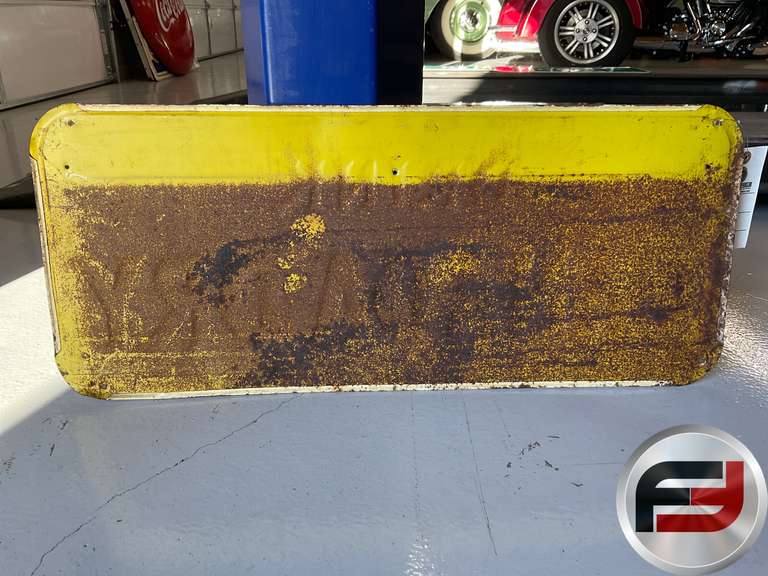 DRINK CANADA DRY EMBOSSED METAL SIGN, 28” X 12”