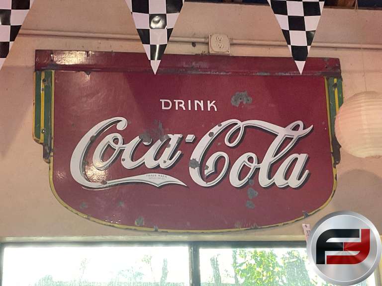 COCA-COLA EMBOSSED SIGN, 60" X 36"