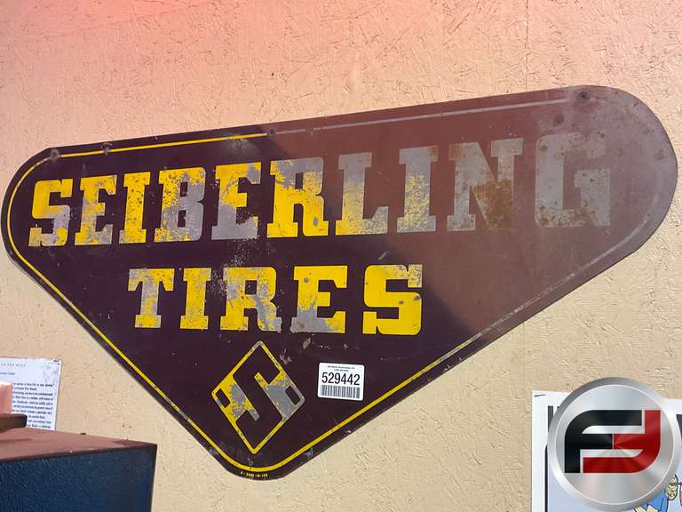 SEIBERLING TIRES METAL SIGN