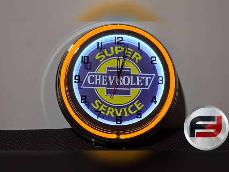 CHEVROLET NEON CLOCK, 18"
