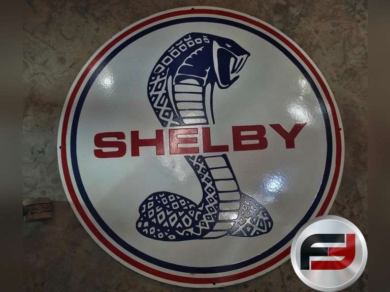 SHELBY METAL SIGN, 30" SINGLE SIDED