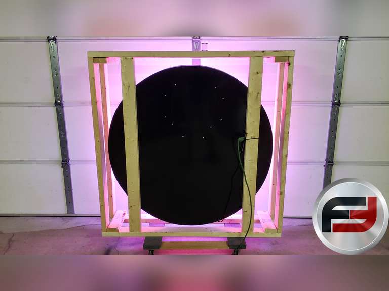 CUSTOM FORD MUSTANG TIN NEON SIGN, 48" X 48", NEW