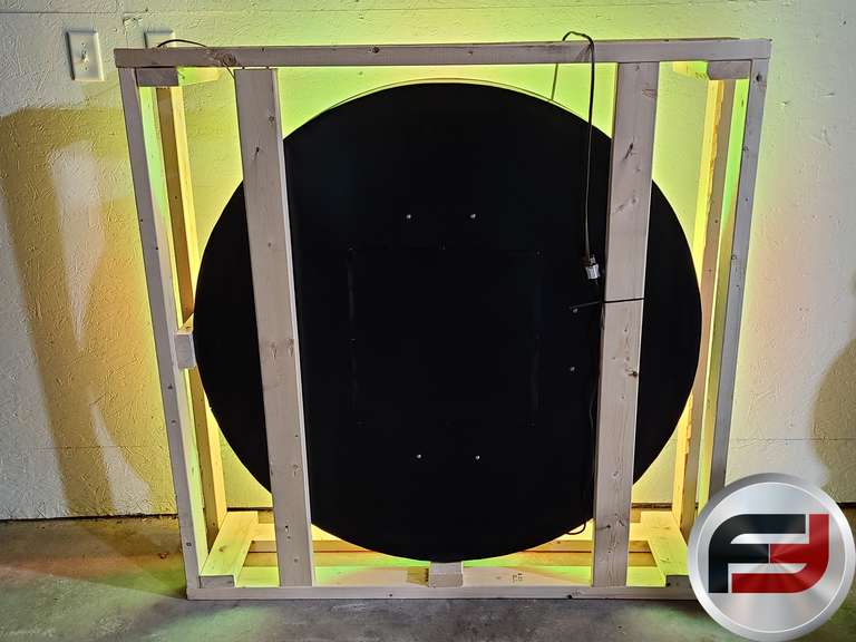 CUSTOM TEXACO TIN NEON SIGN, 48" X 48", NEW NEON