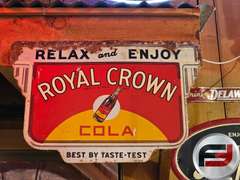 ROYAL CROWN COLA EMBOSSED TIN SIGN