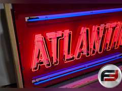 ORIGINAL ATLANTIC PORCELAIN NEON SIGN, 72" X 42", NEW NEON