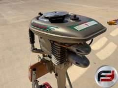 ANTIQUE SUPER WIZARD BOAT MOTOR BY WESTERN AUTO STORES, INCLUDES