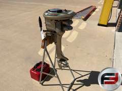 ANTIQUE SUPER WIZARD BOAT MOTOR BY WESTERN AUTO STORES, INCLUDES