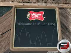 MILLER HIGH LIFE LIGHT UP SIGN, WELCOME TO MILLER TIME