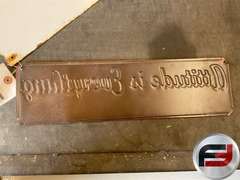 BUZ’S ROUTE 66 STOP ENAMEL SIGN, 12” X 8”, ATTITUDE