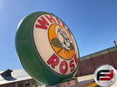 WHITE ROSE GILBARCO GAS PUMP WITH GLOBE