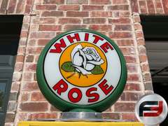 WHITE ROSE GILBARCO GAS PUMP WITH GLOBE