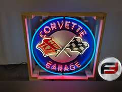 CORVETTE NEON SIGN, 36" X 36"