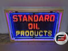 ORIGINAL STANDARD OIL PORCELAIN NEON SIGN, 31" X 57", NEW