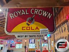 ROYAL CROWN COLA EMBOSSED TIN SIGN