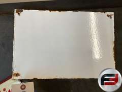 BUZ’S ROUTE 66 STOP ENAMEL SIGN, 12” X 8”, ATTITUDE