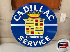 CADILLAC AUTHORIZED SERVICE ROUND SIGN, 24”