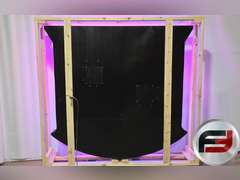 ORIGINAL MOBILGAS PORCELAIN NEON SIGN, 72" X 72", ANIMATED NEON,