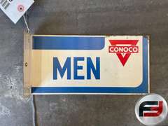 CONOCO MEN‘S RESTROOM FLANGE SIGN, 10” X 5”