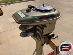 ANTIQUE SUPER WIZARD BOAT MOTOR BY WESTERN AUTO STORES, INCLUDES