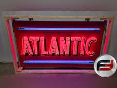 ORIGINAL ATLANTIC PORCELAIN NEON SIGN, 72" X 42", NEW NEON