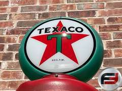 TEXACO GILBERT & BAKER VISIBLE GAS PUMP WITH GLASS ND
