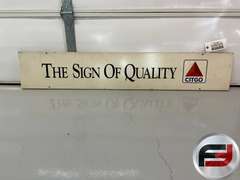 CITGO, THE SIGN OF QUALITY TIN SIGN, 54” X 9”