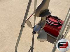 ANTIQUE SUPER WIZARD BOAT MOTOR BY WESTERN AUTO STORES, INCLUDES