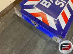 BARBER SHOP FLANGE SIGN, DOUBLE SIDED, 24” X 12”