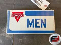 CONOCO MEN‘S RESTROOM FLANGE SIGN, 10” X 5”