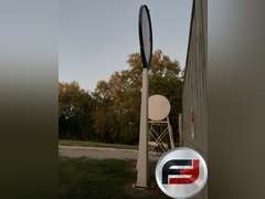 TEXACO PORCELAIN DOUBLE SIDED 72" DIAM SIGN WITH BANJO POLE