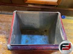 ANTIQUE COCA-COLA SMALL COOLER, SOME DAMAGE ON TOP LIP