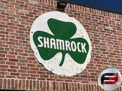 SHAMROCK OIL AND GAS PORCELAIN SIGN, 72” DIAM.