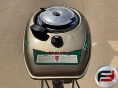 ANTIQUE SUPER WIZARD BOAT MOTOR BY WESTERN AUTO STORES, INCLUDES
