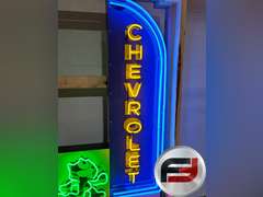 CUSTOM CHEVROLET FELIX TIN NEON SIGN, 33" X 72", NEW