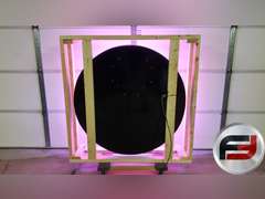 CUSTOM FORD MUSTANG TIN NEON SIGN, 48" X 48", NEW