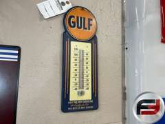GULF METAL THERMOMETER, 5 1/2” X 15”