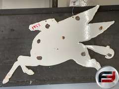 MOBIL PORCELAIN PEGASUS, 26” X 19”