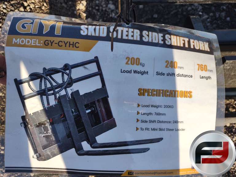UNUSED 2025 GIYI GY-CYHC MINI SIDE SHIFT FORKS
