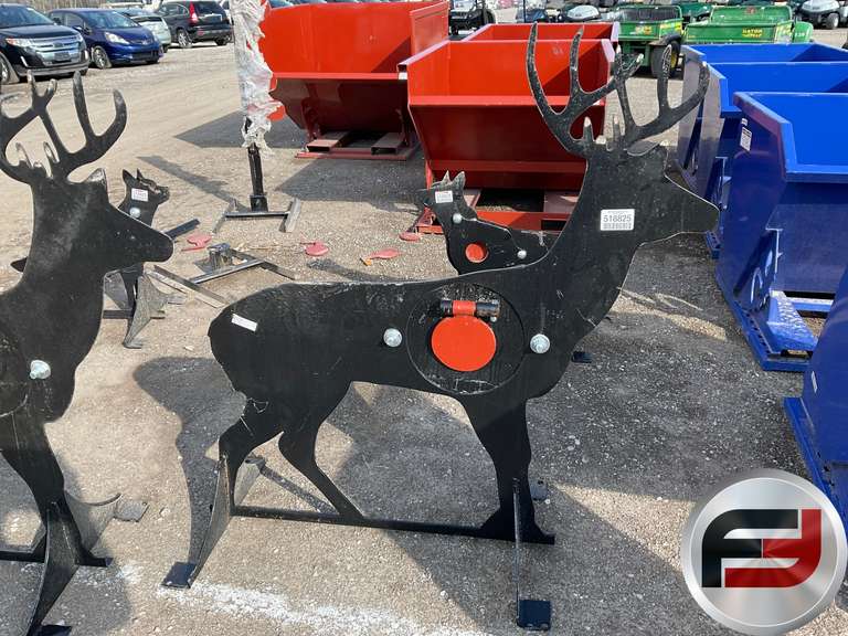 3/8 AR500 STEEL DEER TARGET WITH HEART FLAPPER