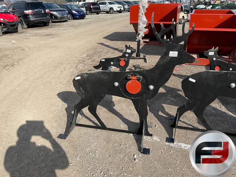 3/8 AR500 STEEL DEER TARGET WITH HEART FLAPPER