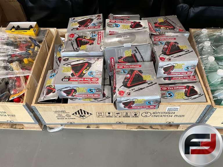 PALLET OF MISC AUTOMOTIVE, 12V TIRE INFLATORS