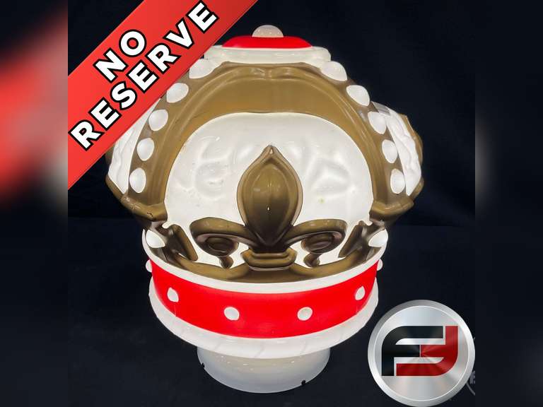 GOLD AND RED CROWN PUMP GLOBE 16X16, NO RESERVE