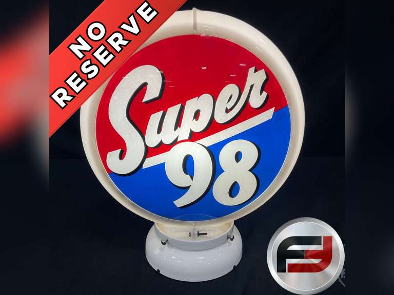 SUPER 98 PUMP GLOBE TWO SIDED 16.5X16.5X 6.75, NO RESERVE