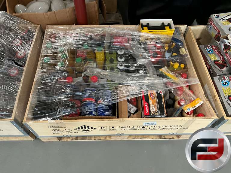 PALLET OF MISC AUTOMOTIVE, CLEANERS , WAXES