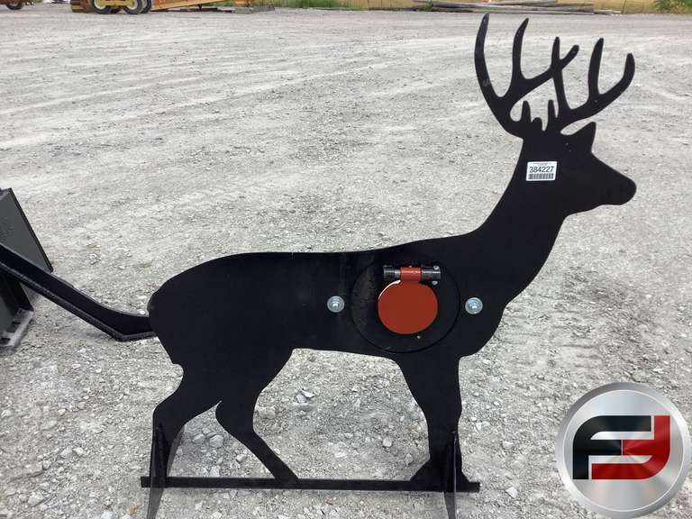 3/8" AR500 DEER TREE SHOOTING TARGET W/ HEART FLAPPER
