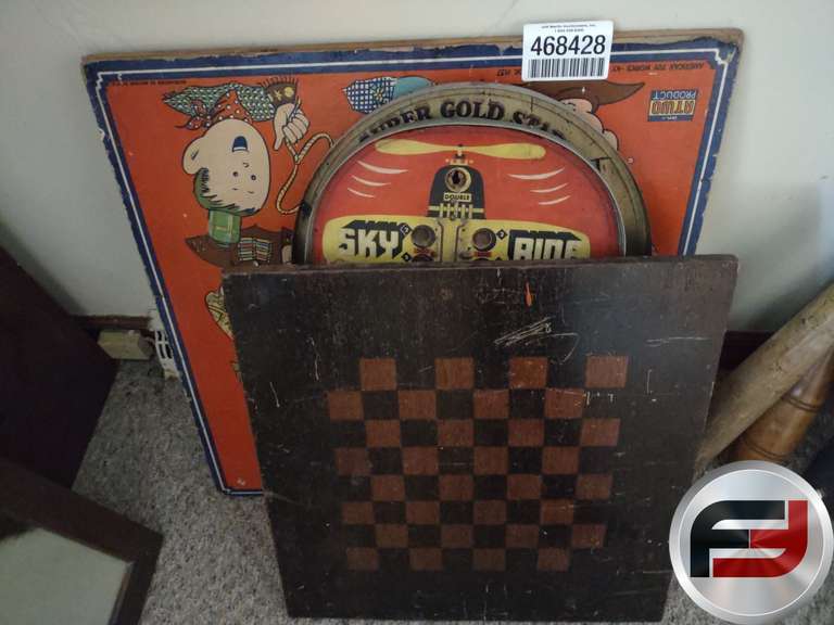 ANTIQUE WOOD GAME BOARDS