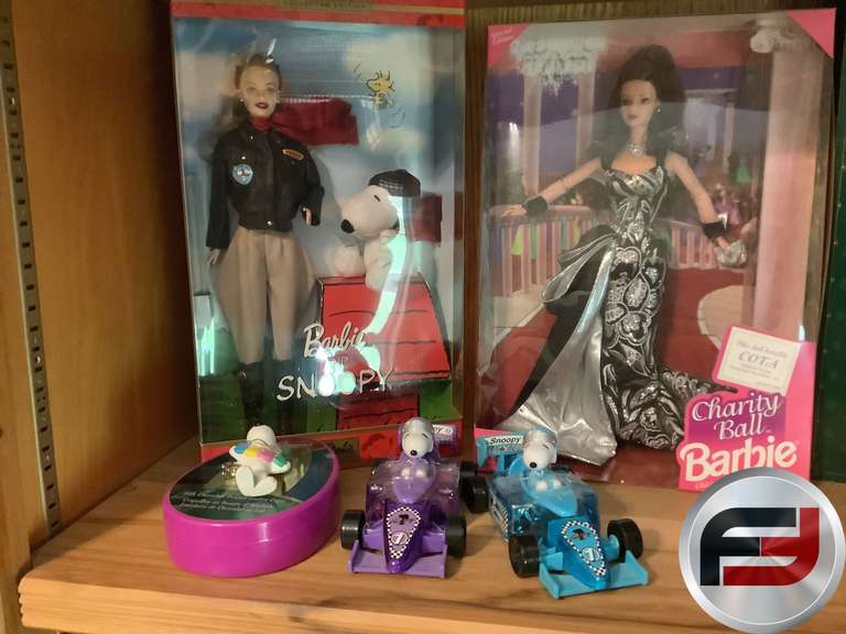 BARBIE DOLLS, BARBIE AND SNOOPY, CHARITY BALL COTA, YULETIDE ROMANCE,