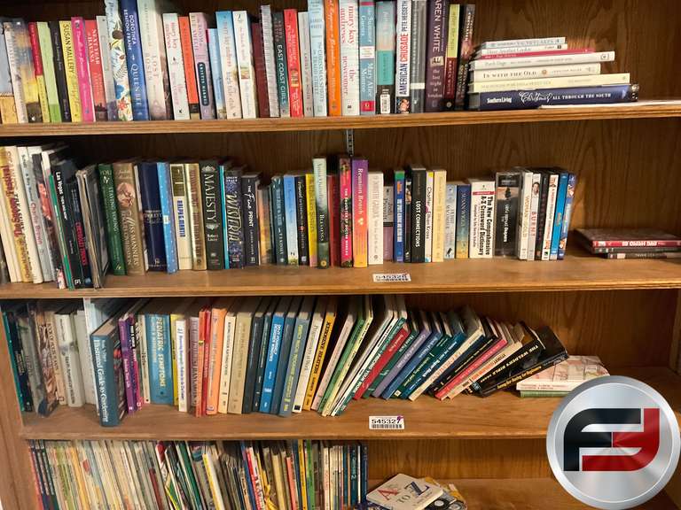 SHELF OF BOOKS, HISTORIC HOMES, SNOOPY CHARLIE BROWN, DVD‘S, MISC.