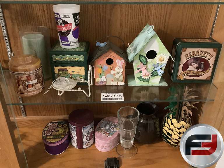 TINS, CANDLES, BIRD HOUSE DECOR, RECIPE BOX, SAUCERS & CUPS,