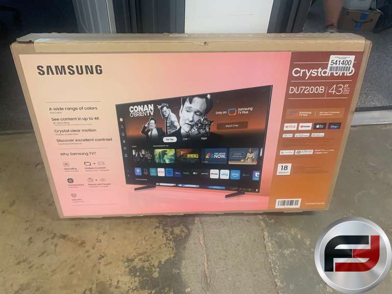 SAMSUNG CRYSTAL UHD 43" SMART TV, ***ALL PROCEEDS GO TO